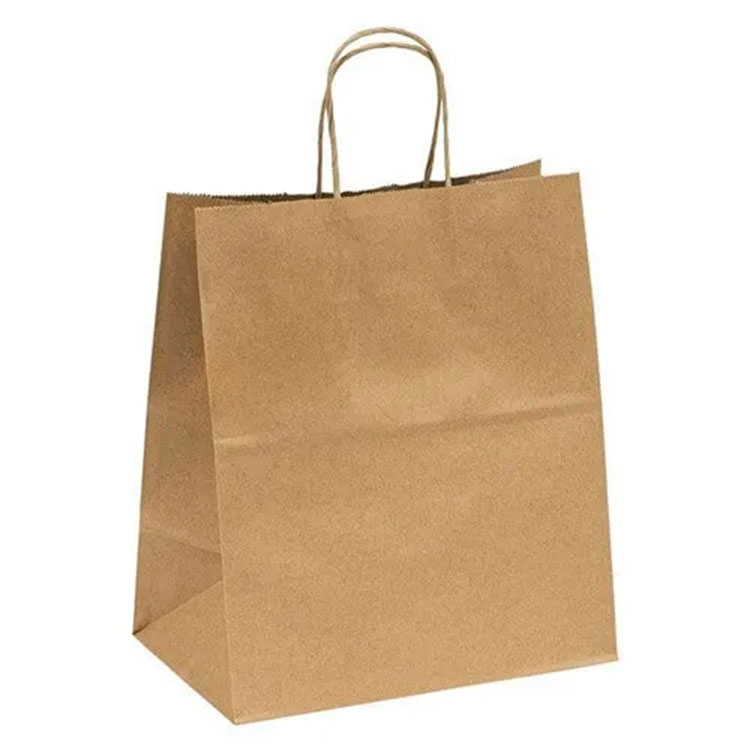 Kraft paper sacculum cum torta charta manubrio